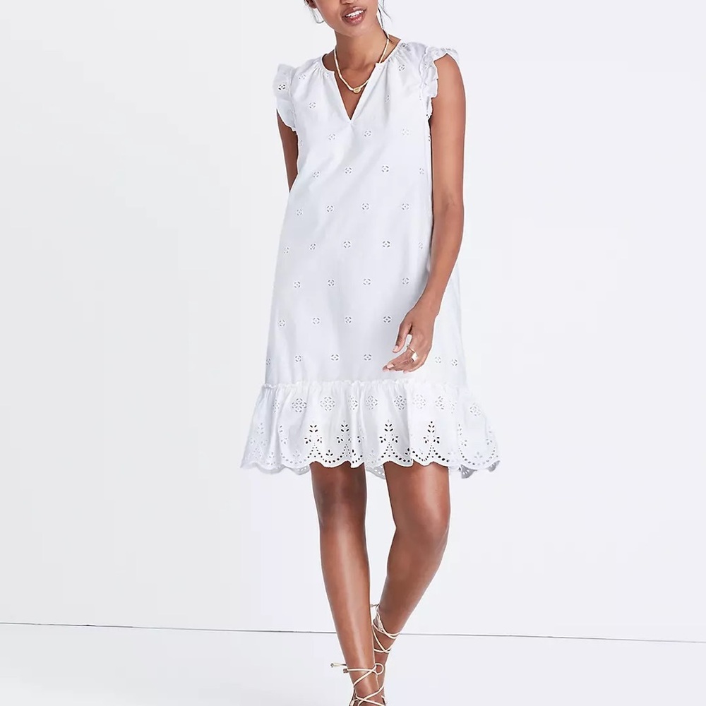 Madewell Eyelet Garden Dress NWT 4 $138